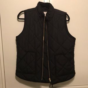 Black J. Crew quilted vest